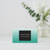 Cartes de visite turquoises (Debout devant)