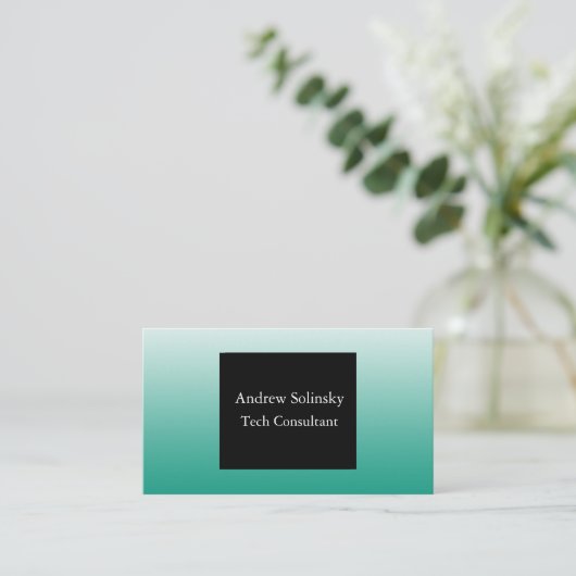 Cartes de visite turquoises (Debout devant)
