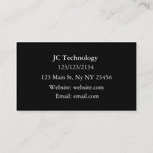 Cartes de visite turquoises (Dos)