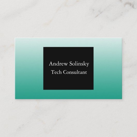 Cartes de visite turquoises (Devant)