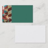 Cartes de visite turquoises (Devant / Derrière)
