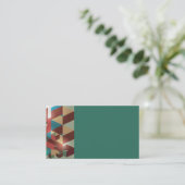 Cartes de visite turquoises (Debout devant)