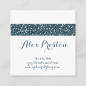Cartes de visite turquoises bleus élégants (Dos)