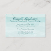 Cartes de visite turquoises d'aquarelle - élégants (Dos)