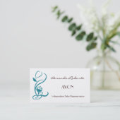Cartes de visite turquoises de couleur (Debout devant)