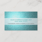 Cartes de visite turquoises de parties (Dos)