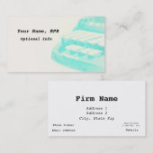 Cartes de visite turquoises de sténographe (Devant / Derrière)