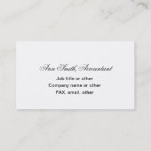 Cartes de visite turquoises et blancs génériques (Dos)