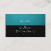 Cartes de visite Turquoises et noirs (Dos)