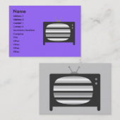 Cartes de visite TV rétro (Devant / Derrière)