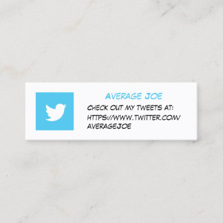 Cartes de visite Twitter / Appel à l'action
