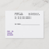Cartes de visite typo (Dos)