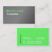 Cartes de visite Typo (Devant / Derrière)