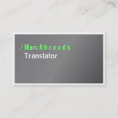 Cartes de visite Typo (Devant)