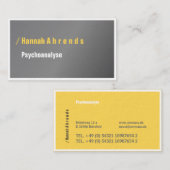 Cartes de visite Typo jaune (Devant / Derrière)