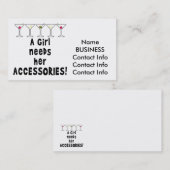 CARTES DE VISITE - UNE FILLE A BESOIN DE SES (Devant / Derrière)