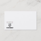 CARTES DE VISITE - UNE FILLE A BESOIN DE SES (Dos)