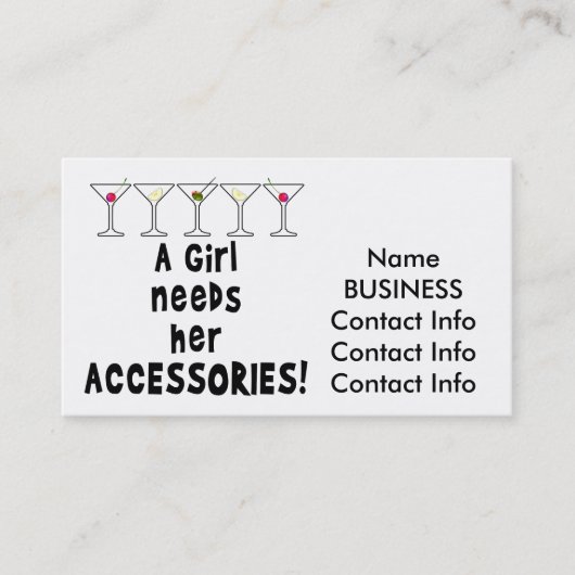 CARTES DE VISITE - UNE FILLE A BESOIN DE SES (Devant)