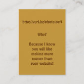 Cartes de visite uniques (Dos)