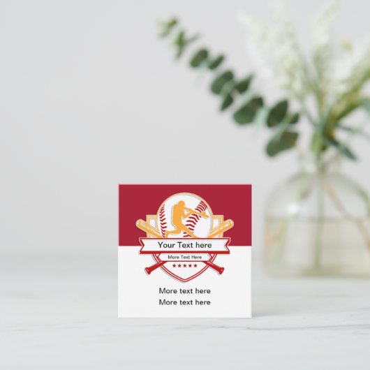 Cartes de visite uniques de baseball (Debout devant)