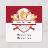 Cartes de visite uniques de baseball (Devant)