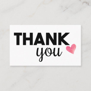 Cartes de visite uniques de coeur de Merci