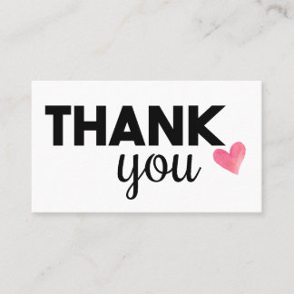 Cartes de visite uniques de coeur de Merci