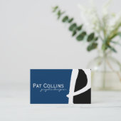 Cartes de visite uniques de monogramme (Debout devant)