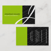 Cartes de visite uniques de monogramme (Devant / Derrière)