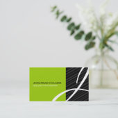 Cartes de visite uniques de monogramme (Debout devant)