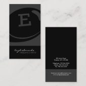 Cartes de visite uniques de monogramme (Devant / Derrière)