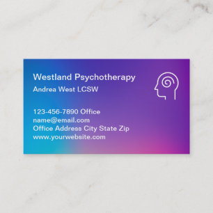 Cartes de visite uniques de psychiatrie pour la sa