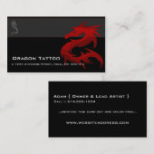 Cartes de visite uniques de tatouage asiatique (Devant / Derrière)