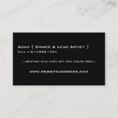 Cartes de visite uniques de tatouage asiatique (Dos)