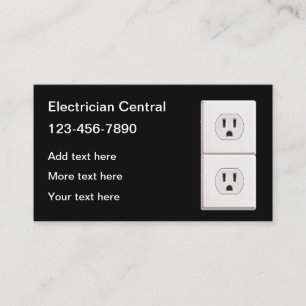 Cartes de visite uniques d'électricien