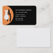 Cartes de visite uniques d'électricien (Devant / Derrière)
