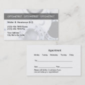Cartes de visite uniques d'optométriste (Devant / Derrière)
