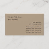 Cartes de visite uniques élégants (Dos)