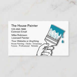 Cartes de visite uniques et modernes pour peintre 