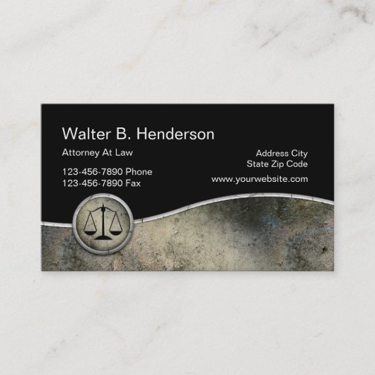 Cartes de visite uniques pour avocat (Devant)