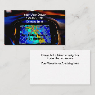 Cartes de visite uniques pour chauffeur de VTC Ube