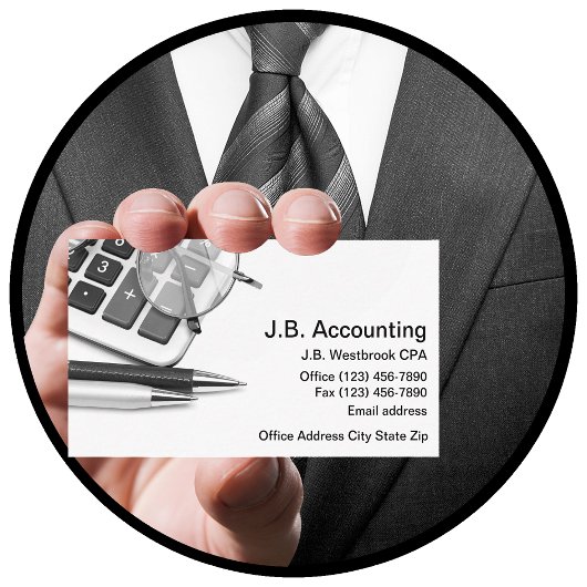 Cartes de visite uniques pour comptable moderne