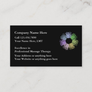 Cartes de visite uniques pour entreprise de massag