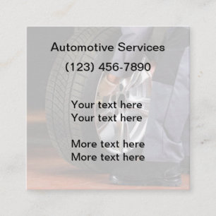 Cartes de visite uniques pour les services automob