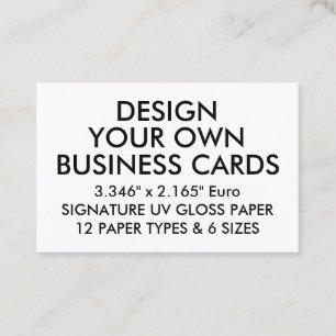 Cartes de visite UV d'euro de LUSTRE personnalisé