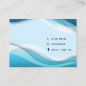 Cartes de visite Vagues bleues - sobre (Dos)