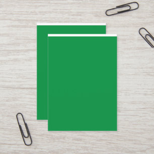 Cartes de Visite Vertes   Moderne Minimaliste Prof