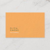 Cartes de visite vertes professionnelles minimalis (Devant)