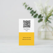 Cartes de visite verticales avec code QR promotion (Debout devant)
