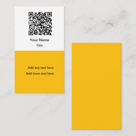 Cartes de visite verticales avec code QR promotion (Devant / Derrière)
